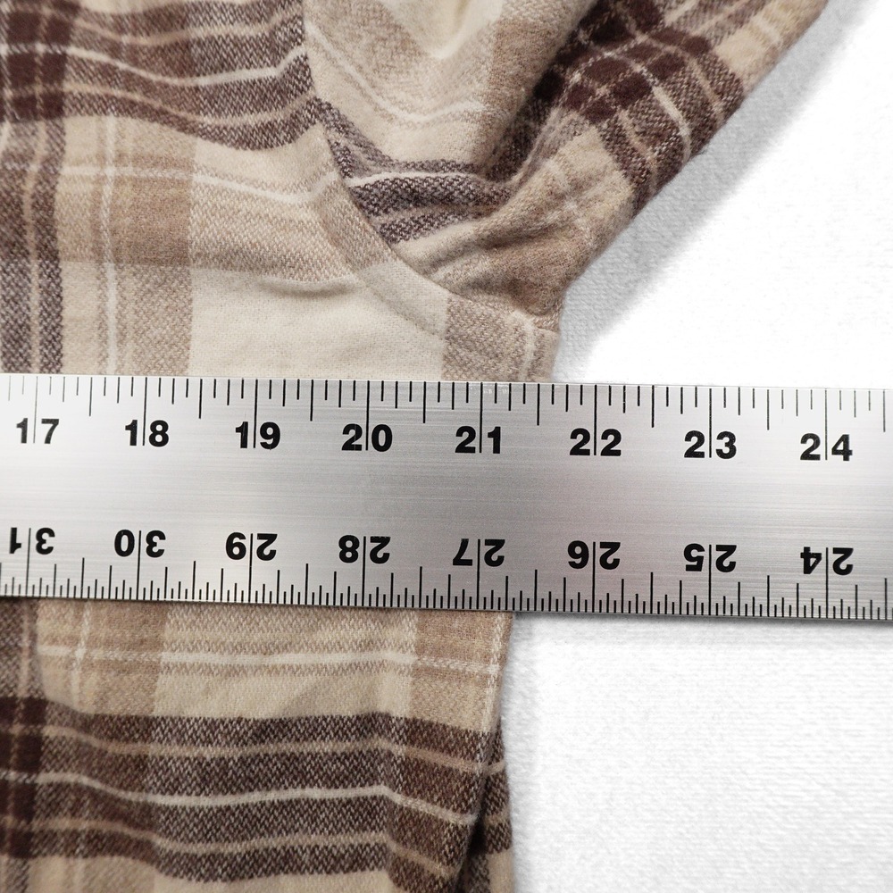 NWT POLO RALPH LAUREN Women's Size 2 Brown Plaid Flannel Fringe Trim Shirt Dress - Picture 7 of 8